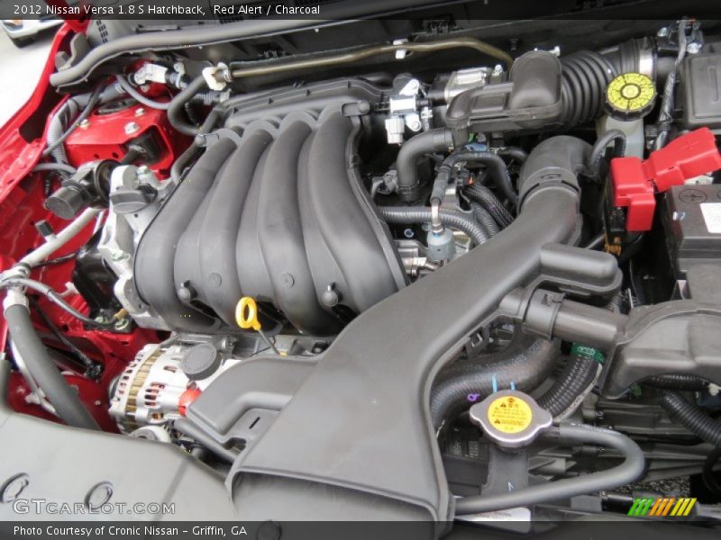 Red Alert / Charcoal 2012 Nissan Versa 1.8 S Hatchback