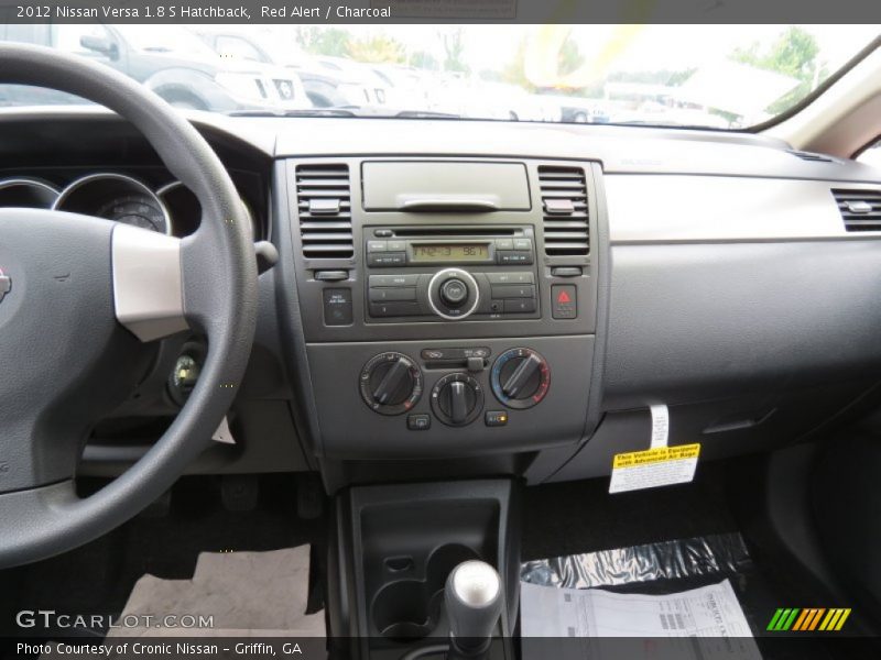 Red Alert / Charcoal 2012 Nissan Versa 1.8 S Hatchback