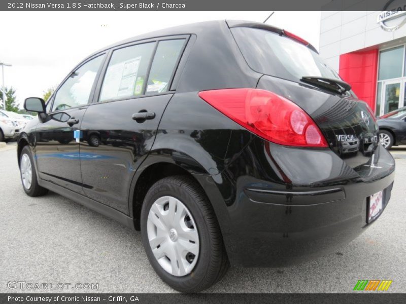 Super Black / Charcoal 2012 Nissan Versa 1.8 S Hatchback