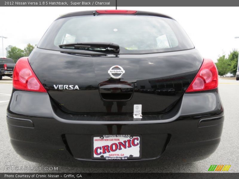 Super Black / Charcoal 2012 Nissan Versa 1.8 S Hatchback