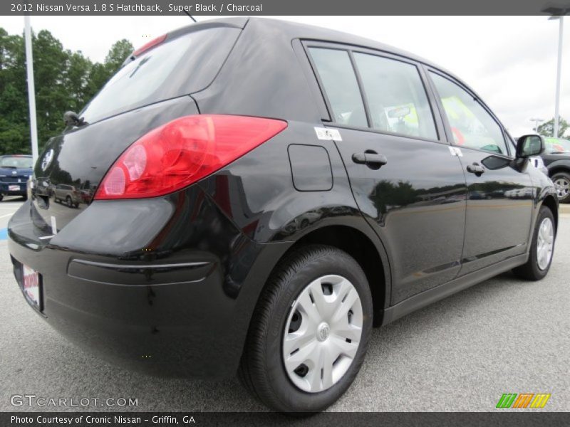 Super Black / Charcoal 2012 Nissan Versa 1.8 S Hatchback