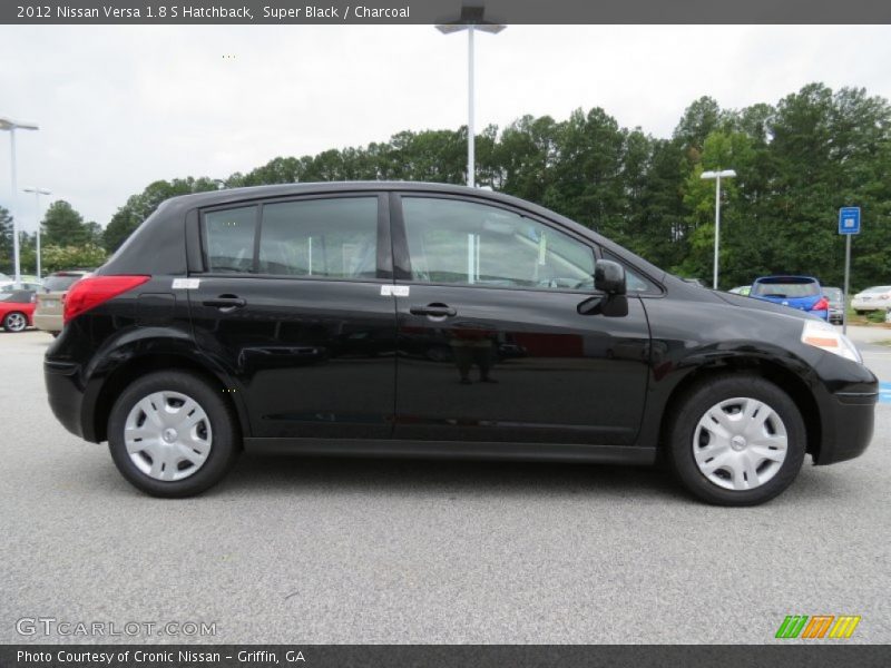 Super Black / Charcoal 2012 Nissan Versa 1.8 S Hatchback