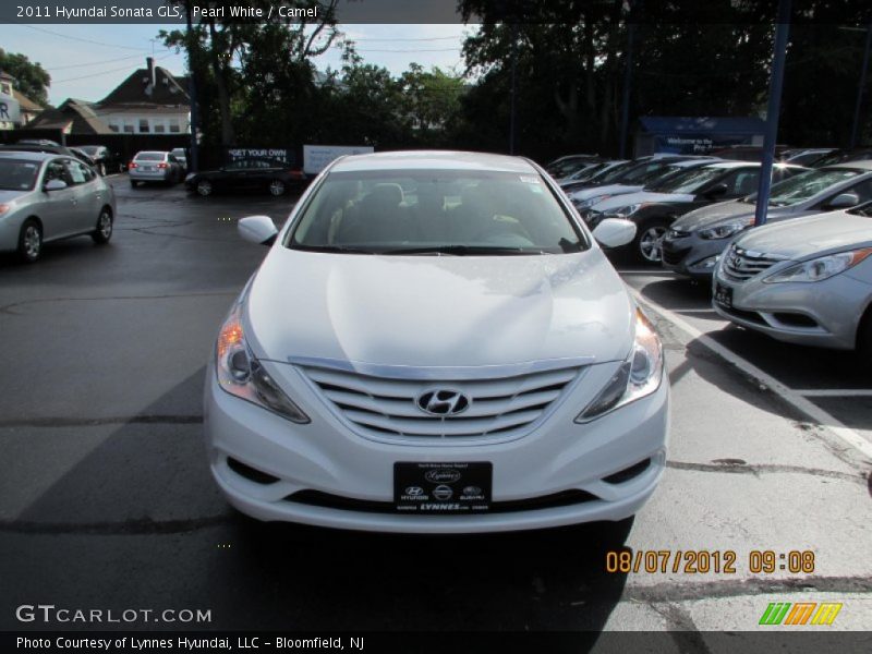 Pearl White / Camel 2011 Hyundai Sonata GLS