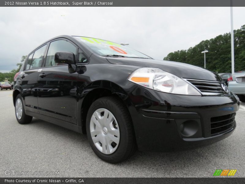 Super Black / Charcoal 2012 Nissan Versa 1.8 S Hatchback