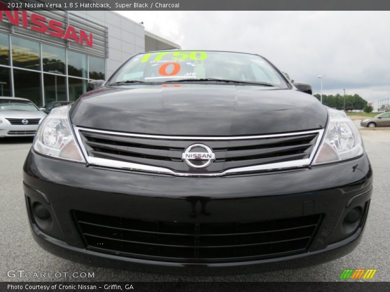 Super Black / Charcoal 2012 Nissan Versa 1.8 S Hatchback