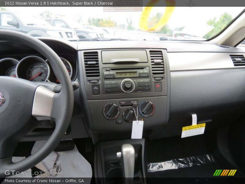 Super Black / Charcoal 2012 Nissan Versa 1.8 S Hatchback
