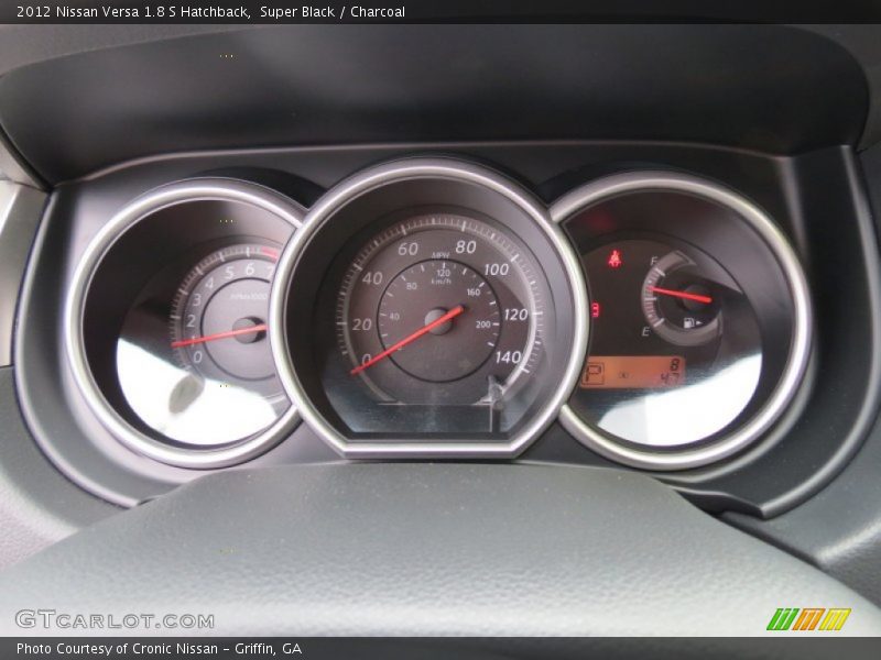 Super Black / Charcoal 2012 Nissan Versa 1.8 S Hatchback