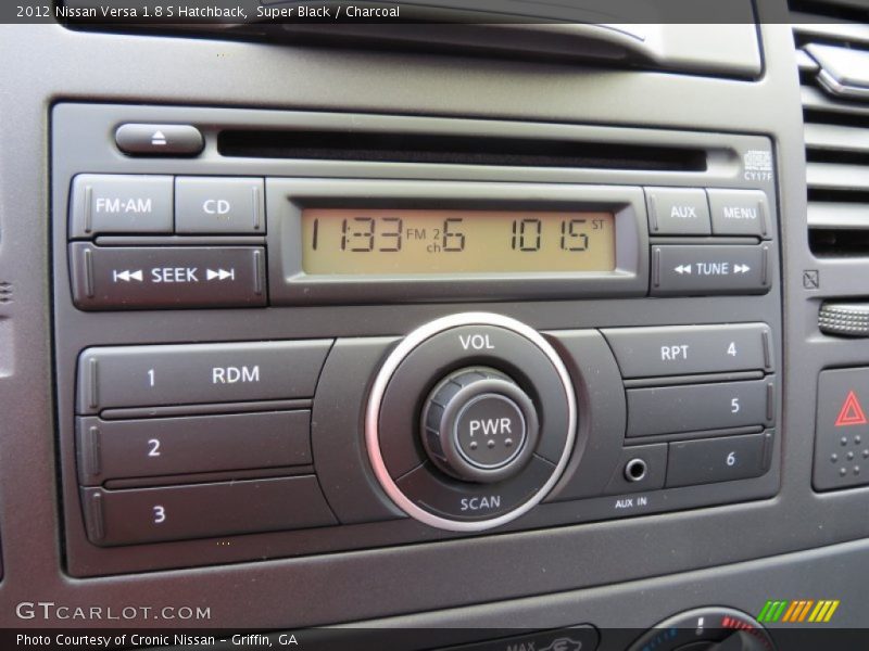 Super Black / Charcoal 2012 Nissan Versa 1.8 S Hatchback