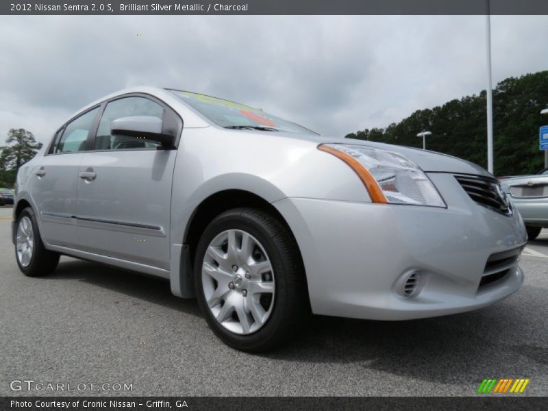 Brilliant Silver Metallic / Charcoal 2012 Nissan Sentra 2.0 S