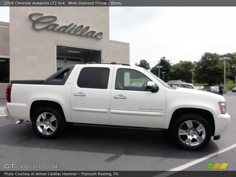 White Diamond Tricoat / Ebony 2008 Chevrolet Avalanche LTZ 4x4