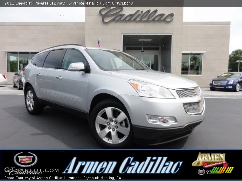 Silver Ice Metallic / Light Gray/Ebony 2011 Chevrolet Traverse LTZ AWD
