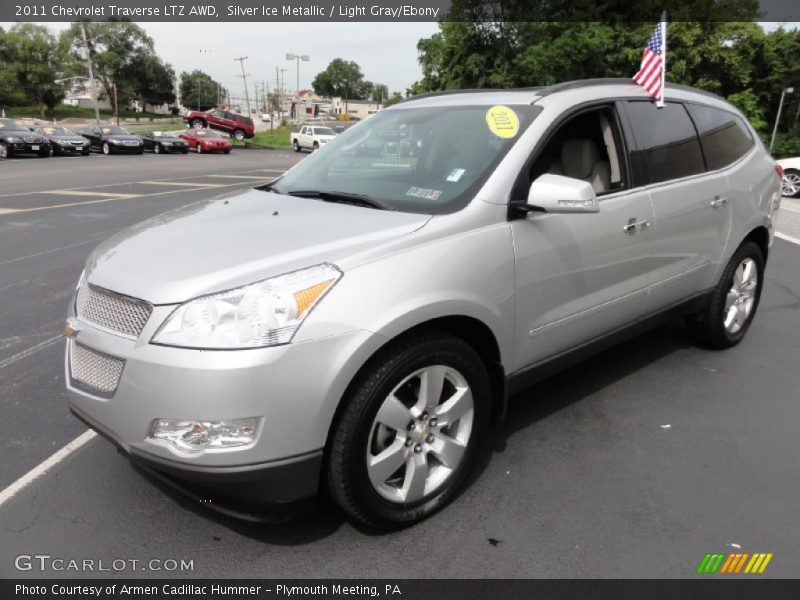 Silver Ice Metallic / Light Gray/Ebony 2011 Chevrolet Traverse LTZ AWD