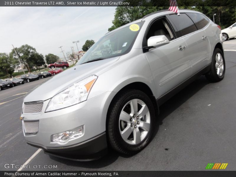 Silver Ice Metallic / Light Gray/Ebony 2011 Chevrolet Traverse LTZ AWD