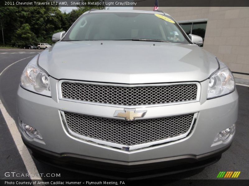 Silver Ice Metallic / Light Gray/Ebony 2011 Chevrolet Traverse LTZ AWD