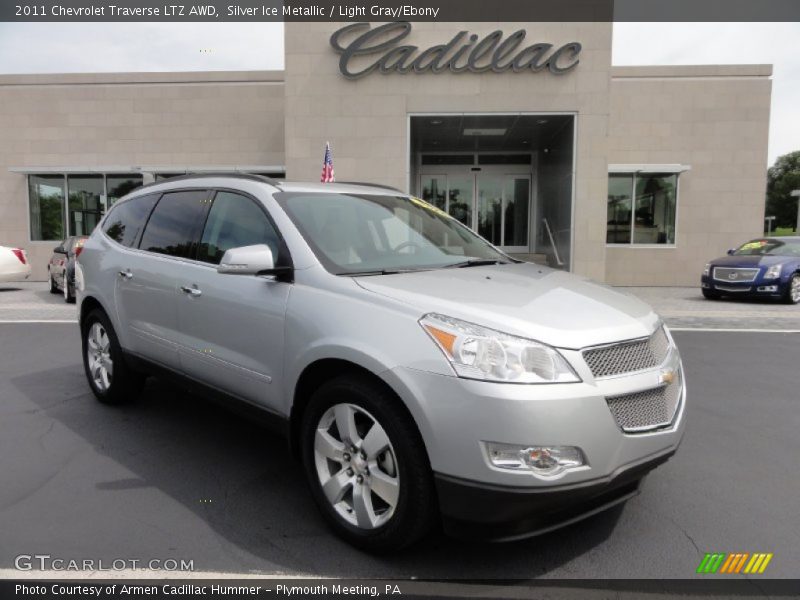 Silver Ice Metallic / Light Gray/Ebony 2011 Chevrolet Traverse LTZ AWD