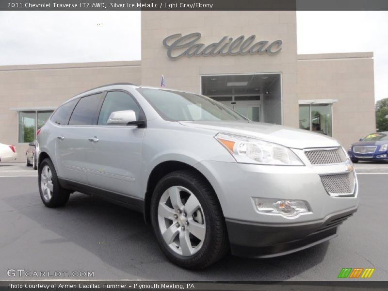 Silver Ice Metallic / Light Gray/Ebony 2011 Chevrolet Traverse LTZ AWD