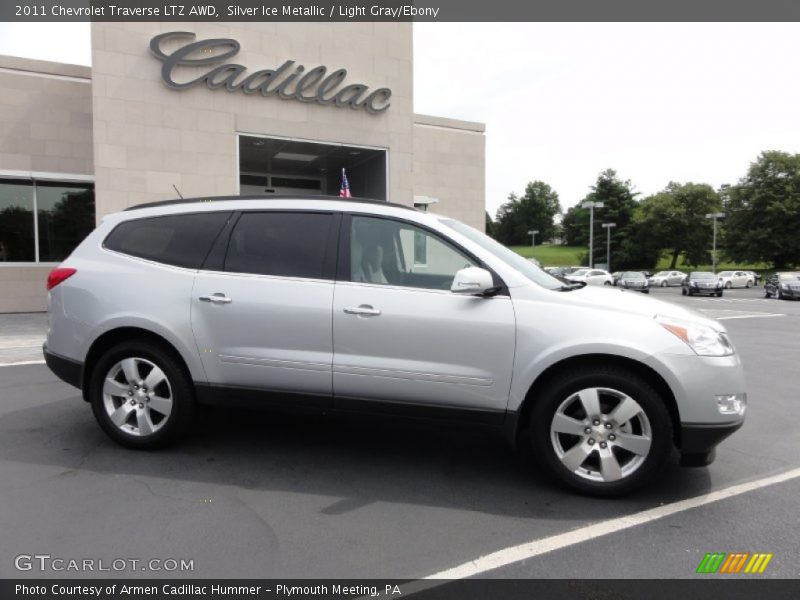 Silver Ice Metallic / Light Gray/Ebony 2011 Chevrolet Traverse LTZ AWD