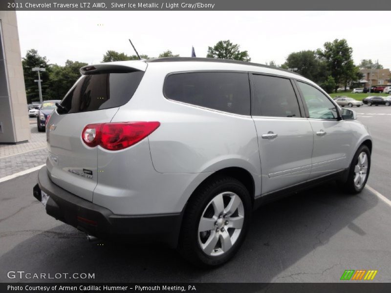 Silver Ice Metallic / Light Gray/Ebony 2011 Chevrolet Traverse LTZ AWD