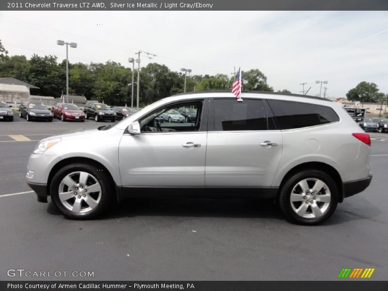 Silver Ice Metallic / Light Gray/Ebony 2011 Chevrolet Traverse LTZ AWD