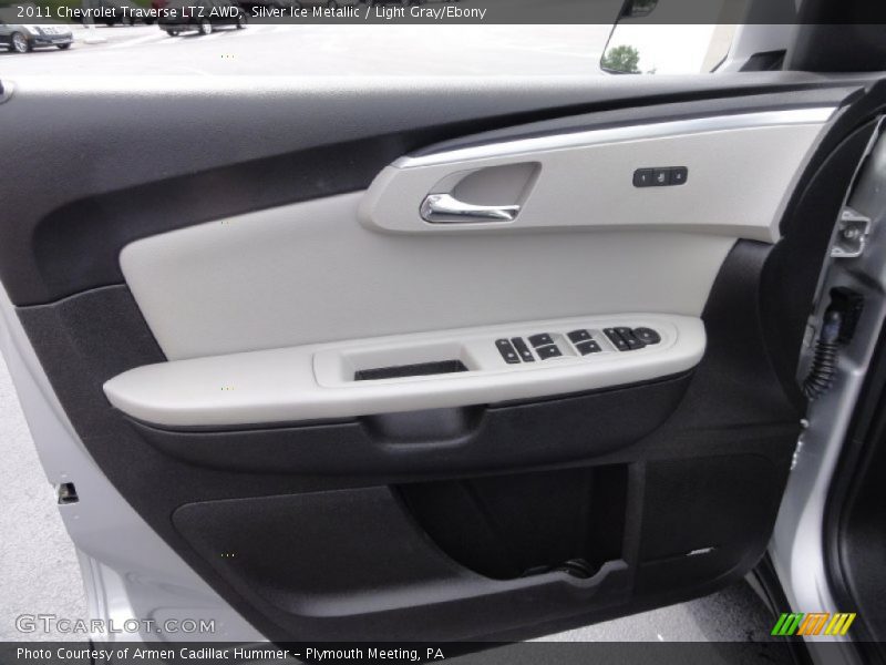 Silver Ice Metallic / Light Gray/Ebony 2011 Chevrolet Traverse LTZ AWD