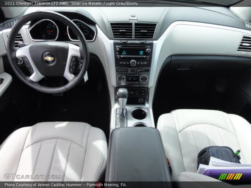 Silver Ice Metallic / Light Gray/Ebony 2011 Chevrolet Traverse LTZ AWD