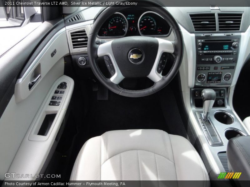 Silver Ice Metallic / Light Gray/Ebony 2011 Chevrolet Traverse LTZ AWD