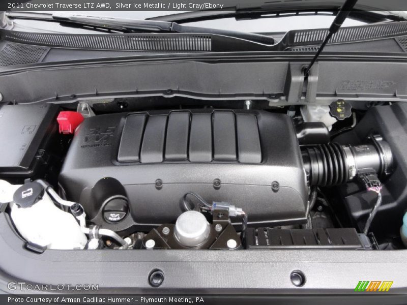 Silver Ice Metallic / Light Gray/Ebony 2011 Chevrolet Traverse LTZ AWD