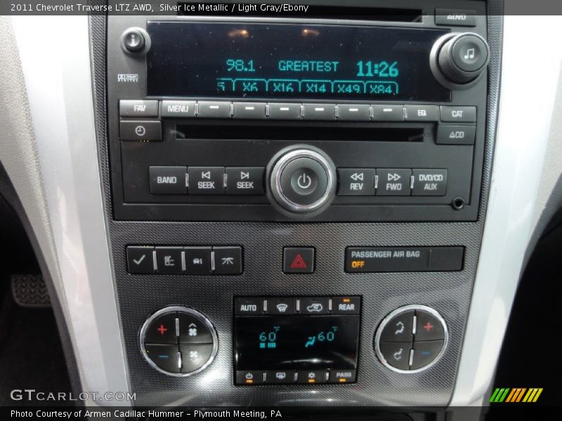 Silver Ice Metallic / Light Gray/Ebony 2011 Chevrolet Traverse LTZ AWD