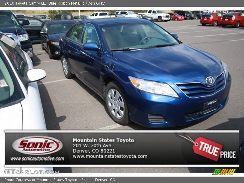Blue Ribbon Metallic / Ash Gray 2010 Toyota Camry LE