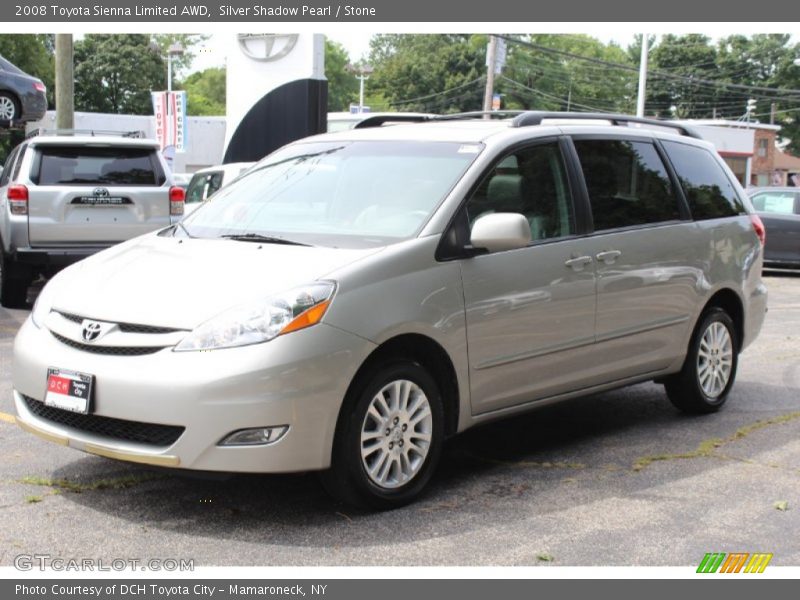 Silver Shadow Pearl / Stone 2008 Toyota Sienna Limited AWD