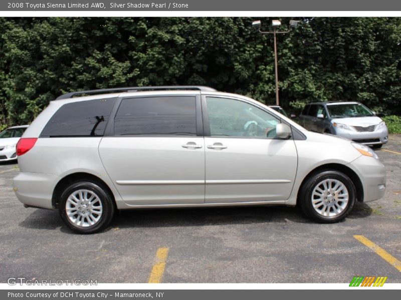 Silver Shadow Pearl / Stone 2008 Toyota Sienna Limited AWD