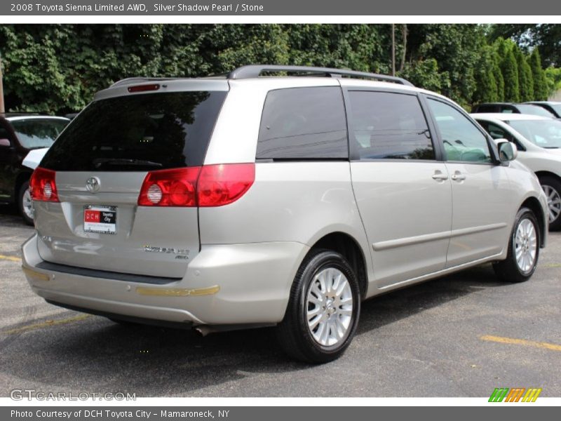 Silver Shadow Pearl / Stone 2008 Toyota Sienna Limited AWD