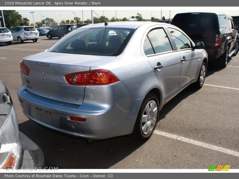 Apex Silver Metallic / Black 2009 Mitsubishi Lancer DE