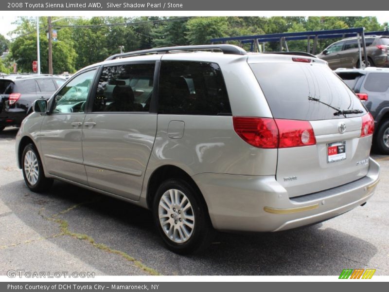 Silver Shadow Pearl / Stone 2008 Toyota Sienna Limited AWD