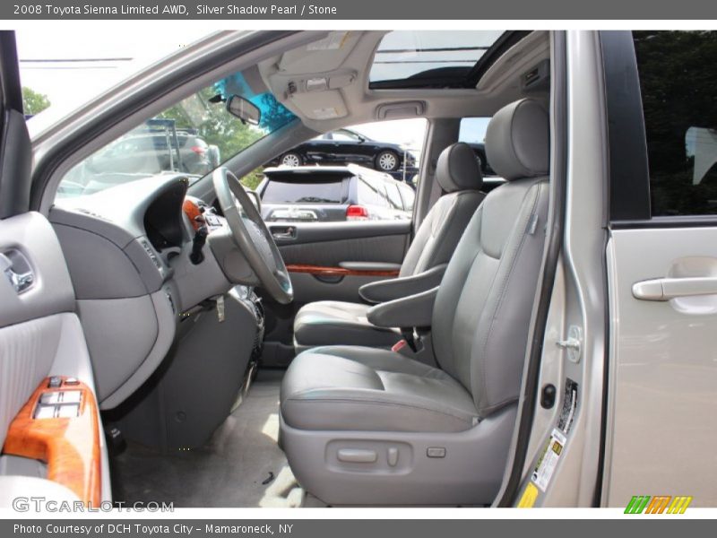 Silver Shadow Pearl / Stone 2008 Toyota Sienna Limited AWD