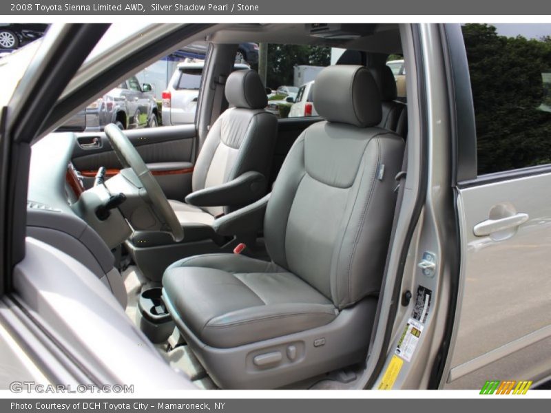 Silver Shadow Pearl / Stone 2008 Toyota Sienna Limited AWD