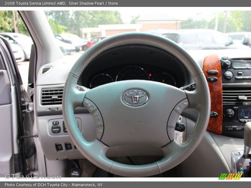Silver Shadow Pearl / Stone 2008 Toyota Sienna Limited AWD