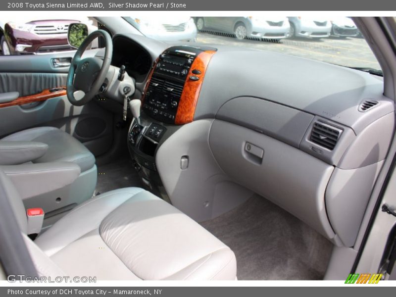 Silver Shadow Pearl / Stone 2008 Toyota Sienna Limited AWD