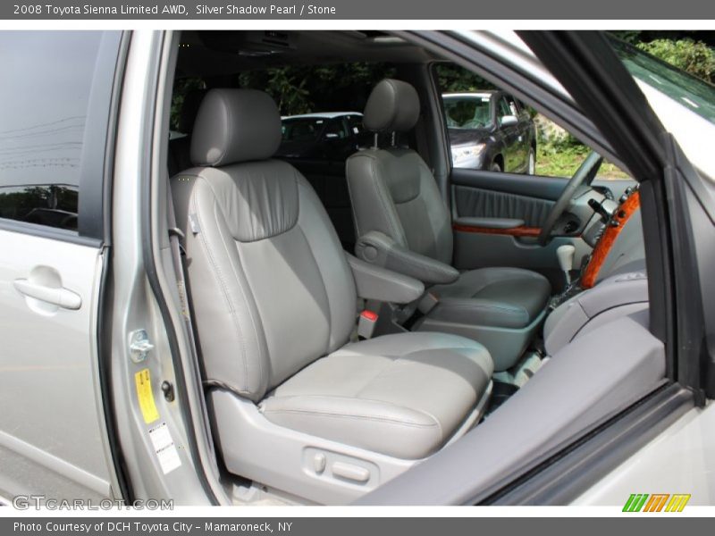 Silver Shadow Pearl / Stone 2008 Toyota Sienna Limited AWD