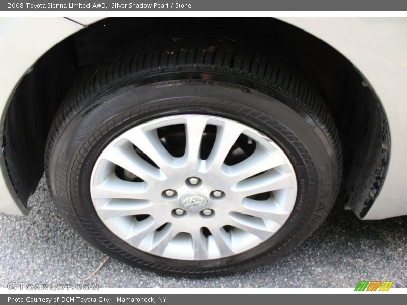 Silver Shadow Pearl / Stone 2008 Toyota Sienna Limited AWD