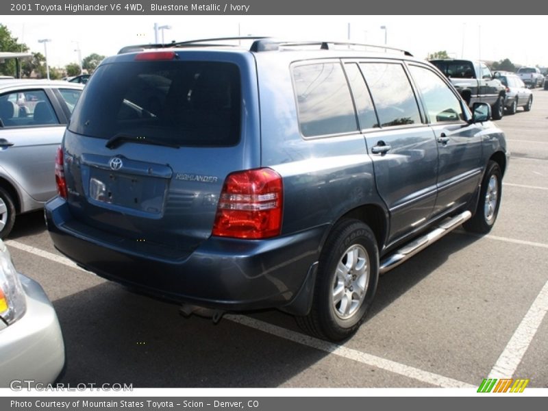 Bluestone Metallic / Ivory 2001 Toyota Highlander V6 4WD