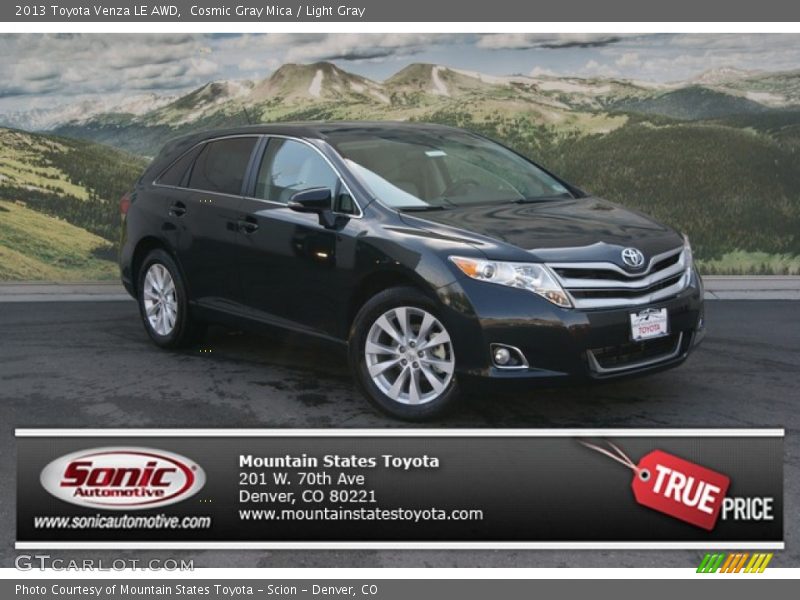 Cosmic Gray Mica / Light Gray 2013 Toyota Venza LE AWD