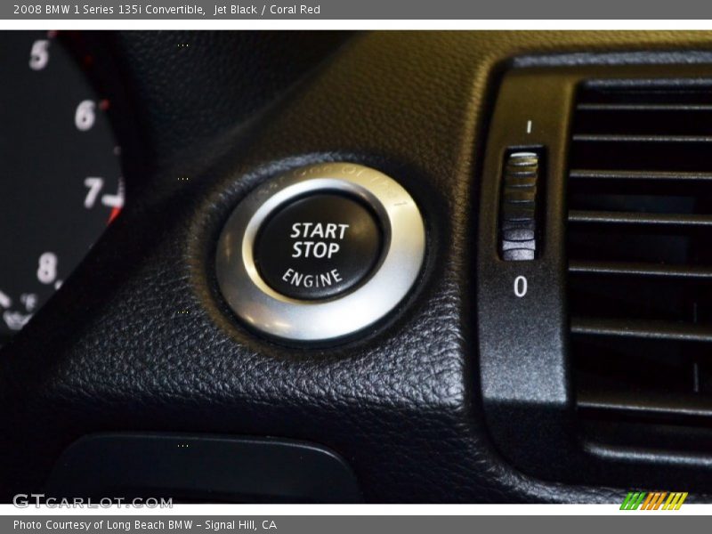 Jet Black / Coral Red 2008 BMW 1 Series 135i Convertible