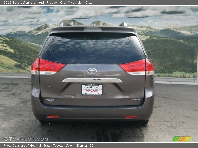 Predawn Gray Mica / Light Gray 2012 Toyota Sienna Limited