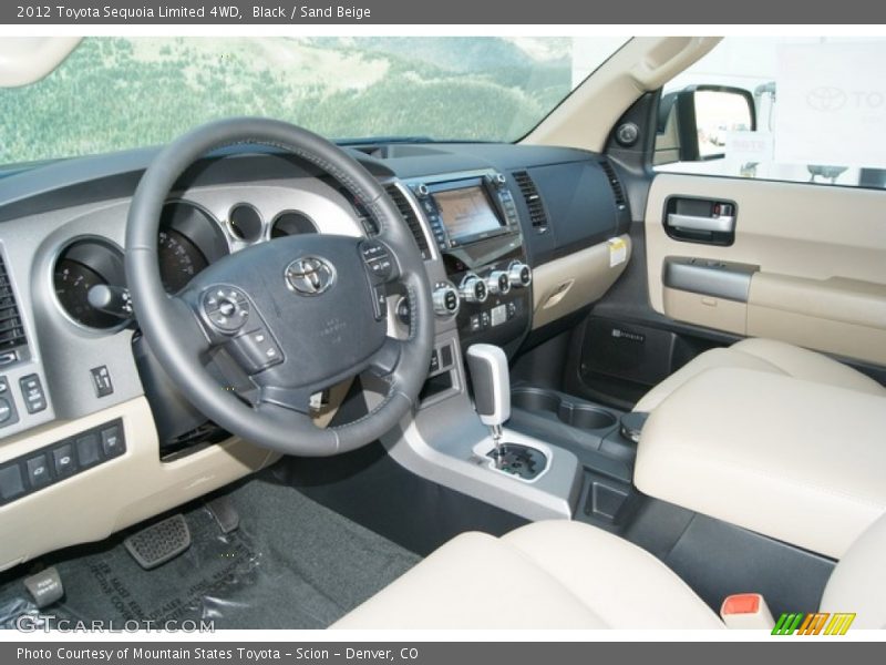 Black / Sand Beige 2012 Toyota Sequoia Limited 4WD