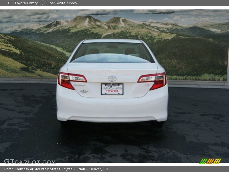 Super White / Ivory 2012 Toyota Camry LE