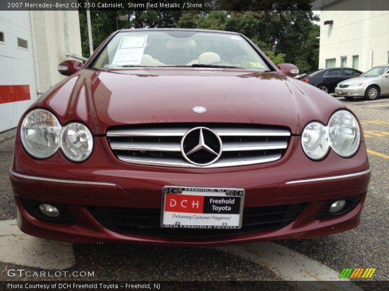 Storm Red Metallic / Stone 2007 Mercedes-Benz CLK 350 Cabriolet