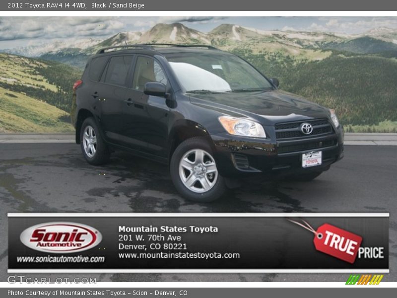 Black / Sand Beige 2012 Toyota RAV4 I4 4WD