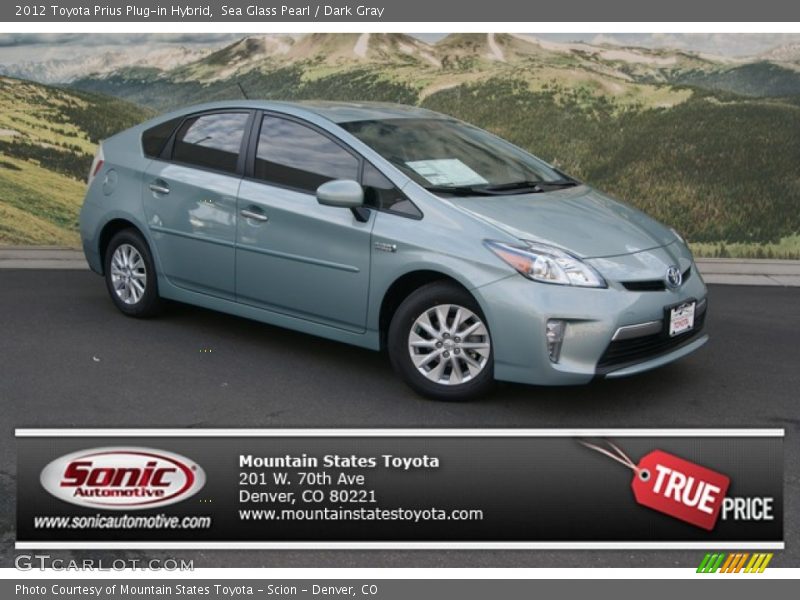 Sea Glass Pearl / Dark Gray 2012 Toyota Prius Plug-in Hybrid