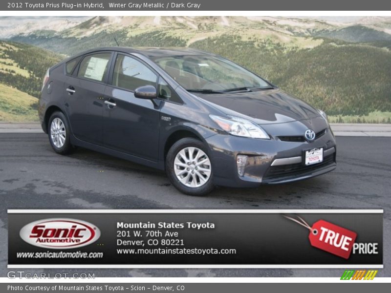 Winter Gray Metallic / Dark Gray 2012 Toyota Prius Plug-in Hybrid